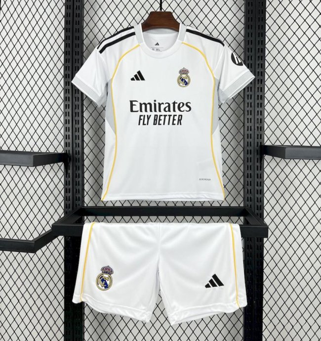 25/26 Kids Real Madrid Home Jersey