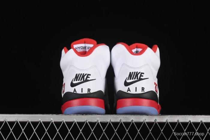 Nike Air Jordan 5 Retro Fire Red Black Tongue Basketball Shoes - HQ7978-101
