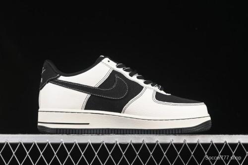 Nike Air Force 1'07 Low Black White Triple Swoosh Casual Sneakers - SC9207-537