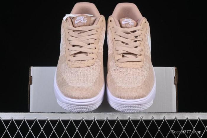 Nike Air Force 1'07 Low Knit Khaki Casual Sneakers - CI0051-200