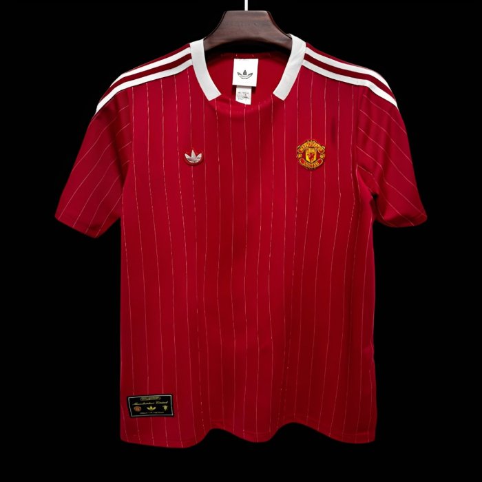 25/26 Manchester United Adidas Original Terrace Icons Wine Jersey