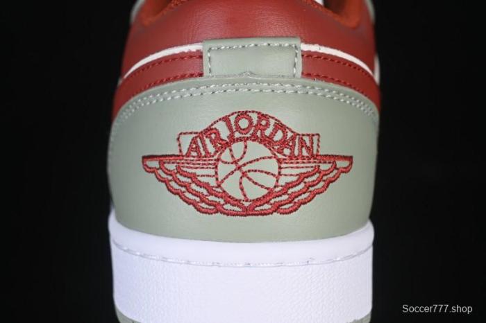 Nike Air Jordan 1 Low AJ1 White Green Red Low-top Casual Skate Shoes - 553558-133