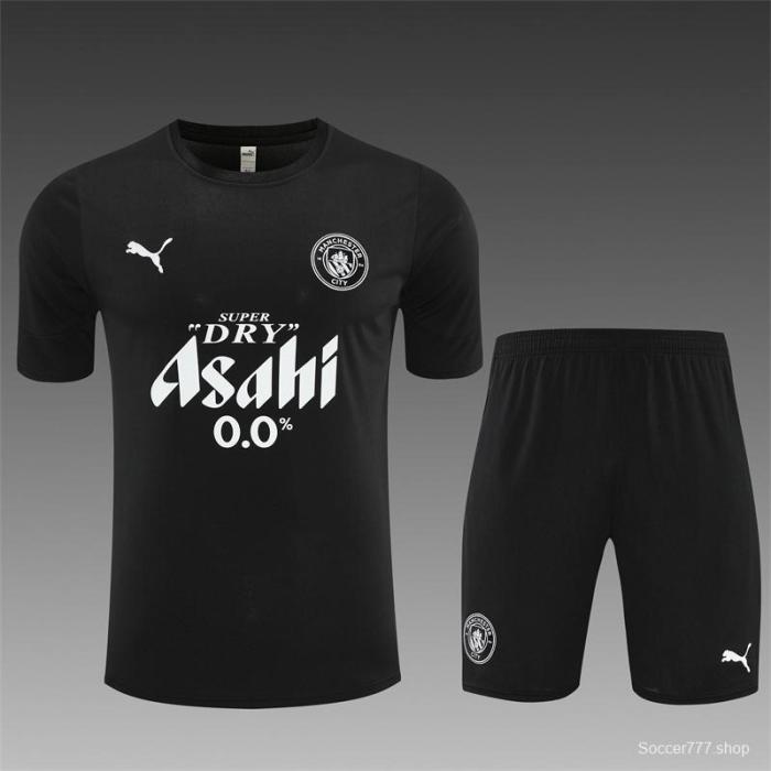 25/26 Manchester City Black with XS Short Sleeve+Soccer Shorts