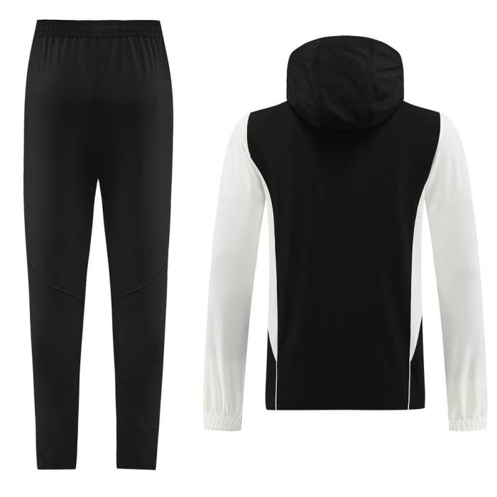 2025 Adidas Black White Half Zipper Jacket+Long Pants S-2XL