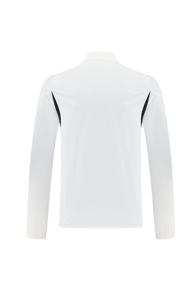 25/26 Manchester United White S-3XL Half Zipper Jacket+Long Pants