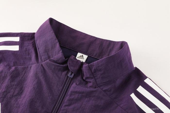 25/26 Manchester United Purple S-2XL Half Zipper Jacket+Long Pants