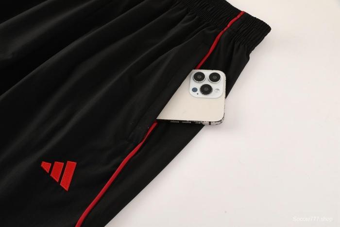 25/26 Liverpool Black S-2XL Half Zipper Jacket+Long Pants