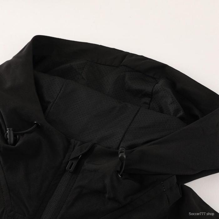 2025 Adidas Black White Half Zipper Jacket+Long Pants S-2XL