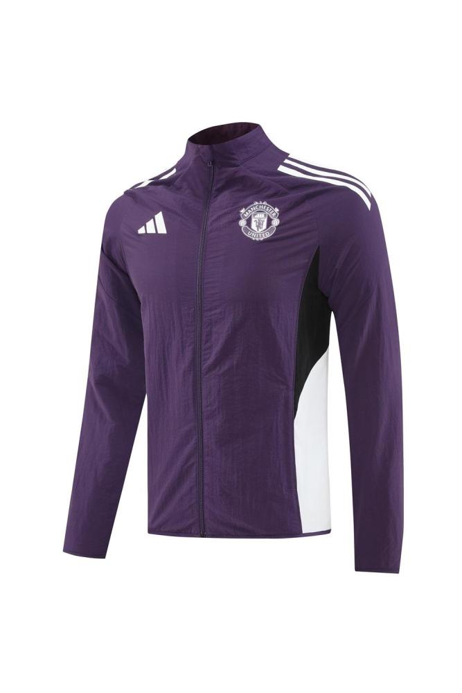 25/26 Manchester United Purple S-2XL Half Zipper Jacket+Long Pants