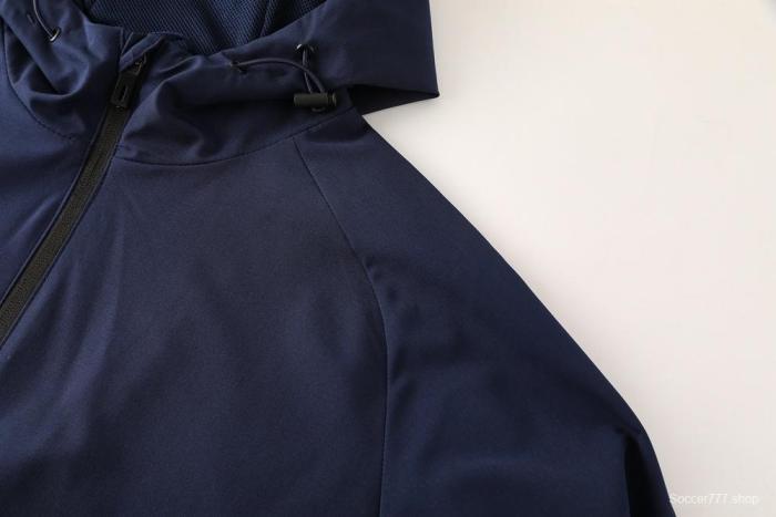 2025 Adidas Royal Blue Half Zipper Jacket+Long Pants S-2XL