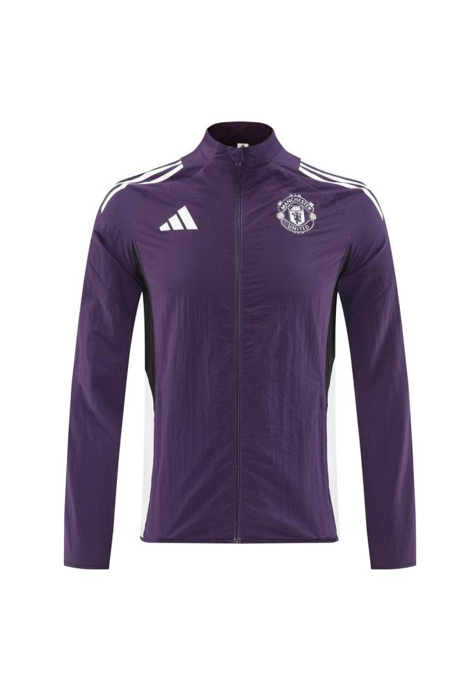 25/26 Manchester United Purple S-2XL Half Zipper Jacket+Long Pants