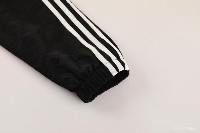 25/26 Manchester United Black Half Zipper Jacket+Long Pants S-3XL