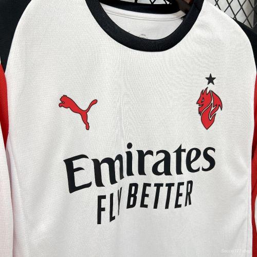 2025/26 Mens AC Milan Away Long Sleeve Jersey