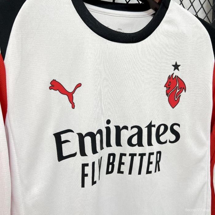 2025/26 Mens AC Milan Away Long Sleeve Jersey