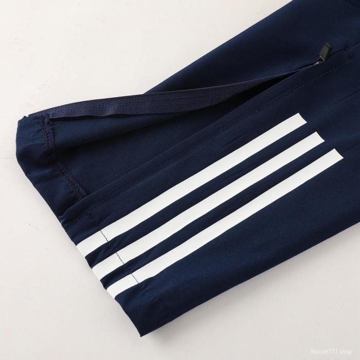 2025 Adidas Royal Blue Half Zipper Jacket+Long Pants S-2XL