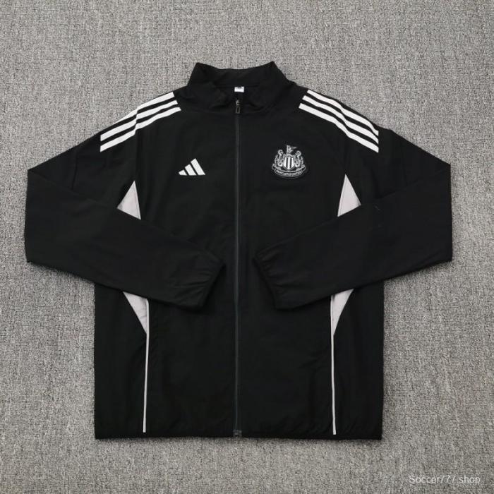 25/26 Newcastle United Black S-3XL Half Zipper Jacket+Long Pants