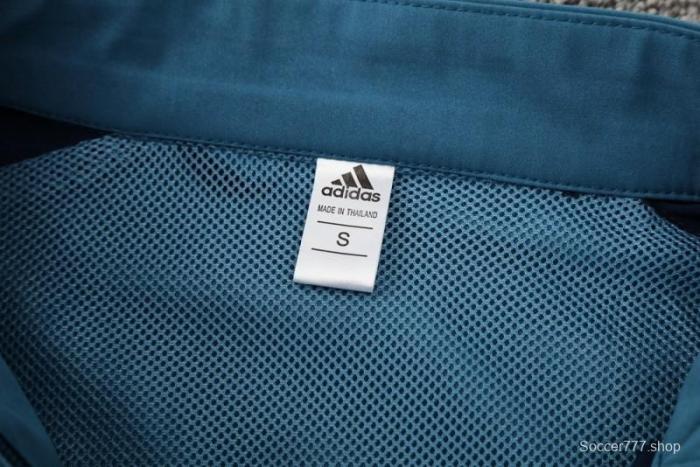 25/26 Arsenal Blue Half Zipper Jacket+Long Pants S-3XL