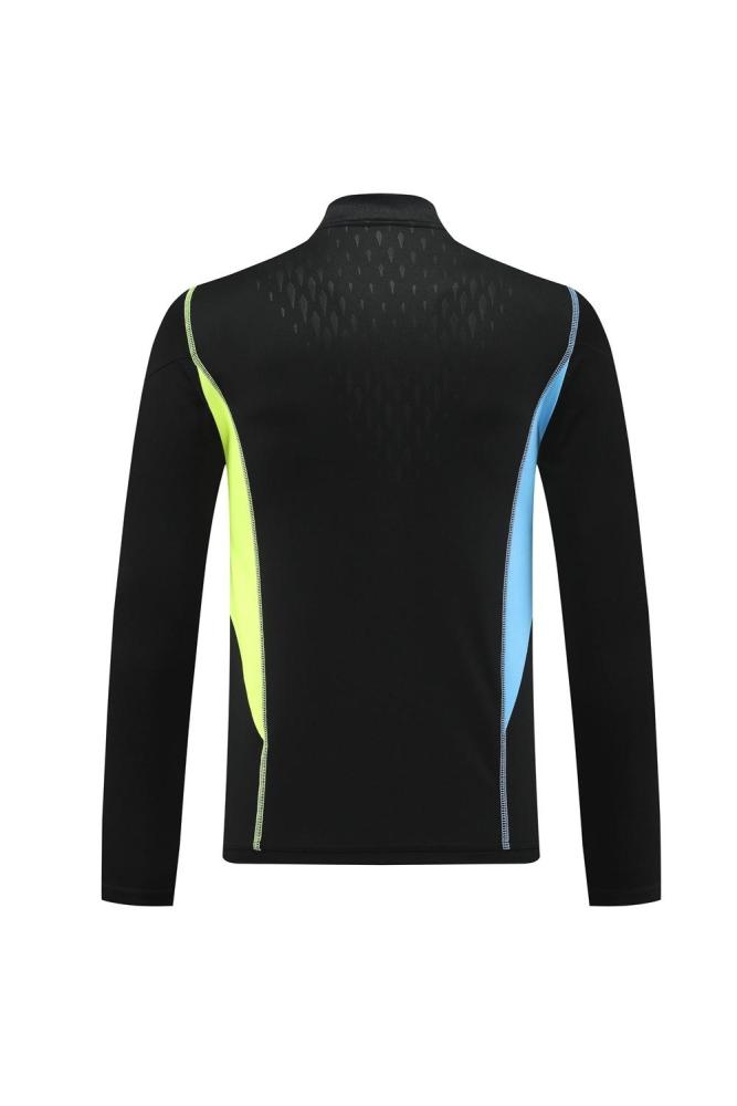 23/24 Arsenal Black S-2XL Half Zipper Jacket+Long Pants