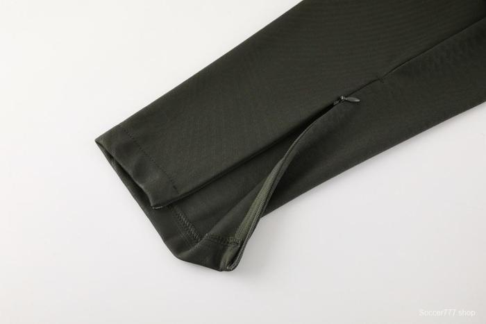 23/24 Barcelona Dark Green S-2XL Half Zipper Jacket+Long Pants