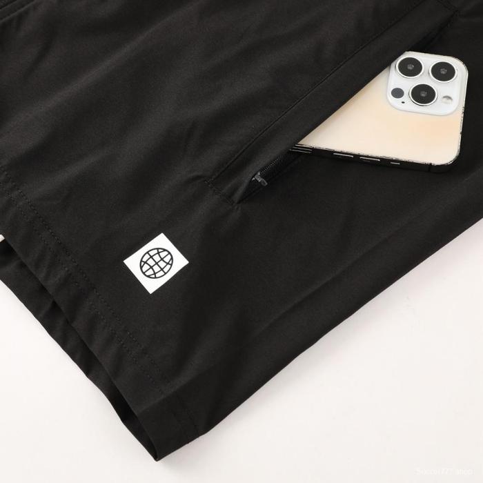 2025 Adidas Black White Half Zipper Jacket+Long Pants S-2XL