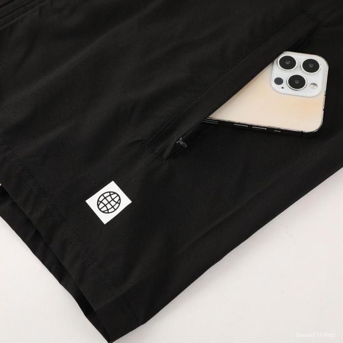 2025 Adidas Black White Half Zipper Jacket+Long Pants S-2XL