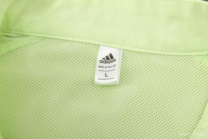 25/26 Real Madrid Light Green Half Zipper Jacket+Long Pants S-3XL