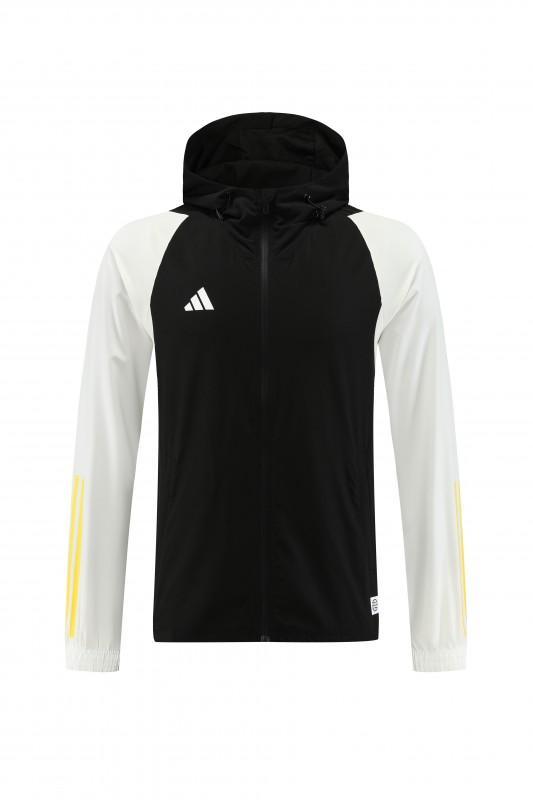 2025 Adidas Black White Half Zipper Jacket+Long Pants S-2XL