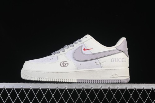 Nike Air Force 1'07 Low Gucci Collaboration White Light Brown Low-Top Casual Sneakers - YF9511-807
