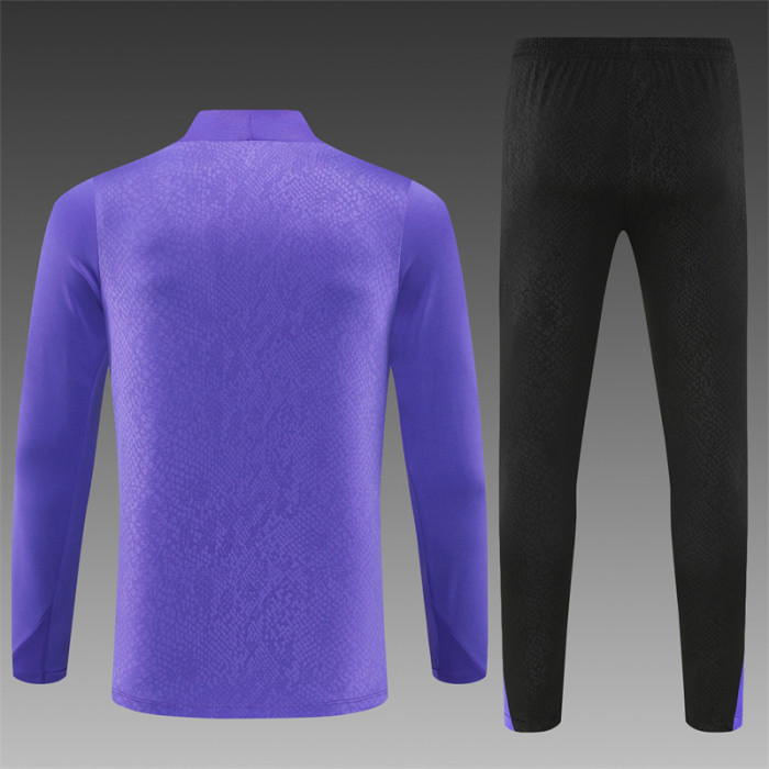 25/26 Barcelona Purple Joint Edition Half Zipper Jacket+Long Pants