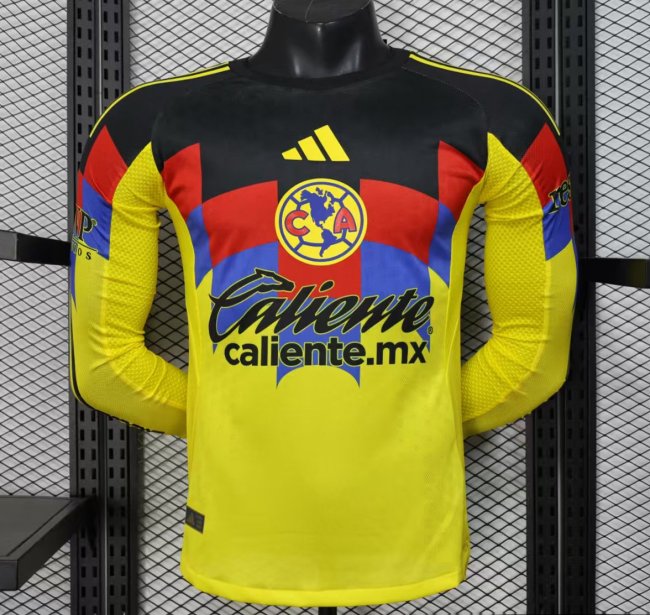 Player Version 25/26 Club America Home Long Sleeve Jersey