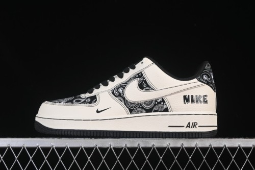 Nike Air Force 1'07 Low Cashew Flower Classic White Black Low-Top Casual Sneakers - ZD1988-005