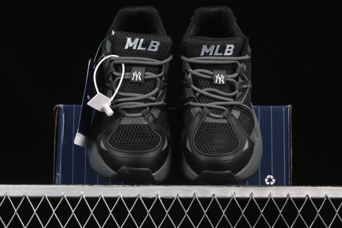 New York Yankees MLB Dome Runner Thick Sole Hollow Out Height Increasing Casual Running Shoes - 3ARND015N50BKS