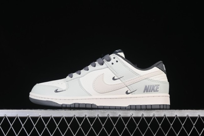 Nike SB Dunk Low Anniversary High-End Custom Mint Gray Low-Top Casual Skate Shoes - JP1628-056