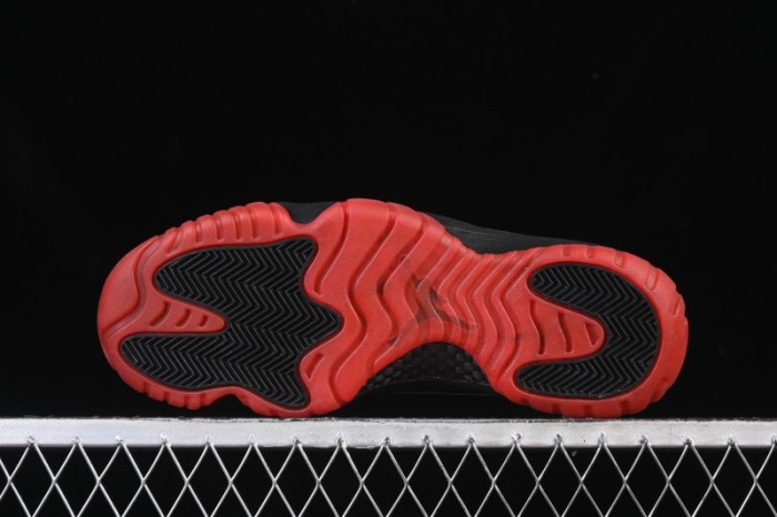 Nike Air Jordan 11 Retro Black Red Basketball Shoes - 378037-326