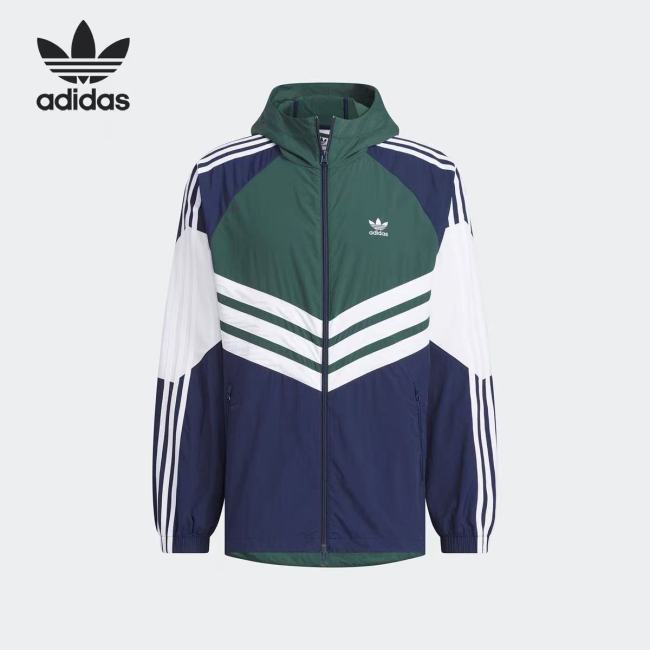 2025 Adidas Original Navy/Green White Windbreaker