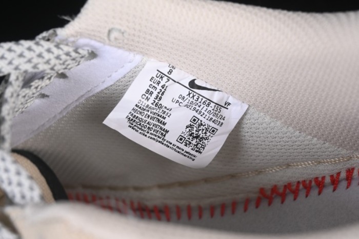 Nike Air Force 1 '07 Low Stussy Collaboration Beige Black Canvas Casual Sneakers - XX3168-155