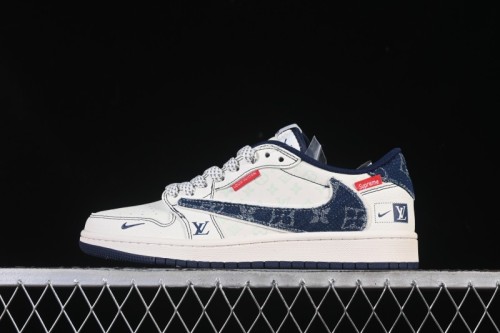 Nike Travis Scott x Fragment Design x Air Jordan 1 Low OG SP AJ1 Low Top Casual Sneakers - CX5050-Y16