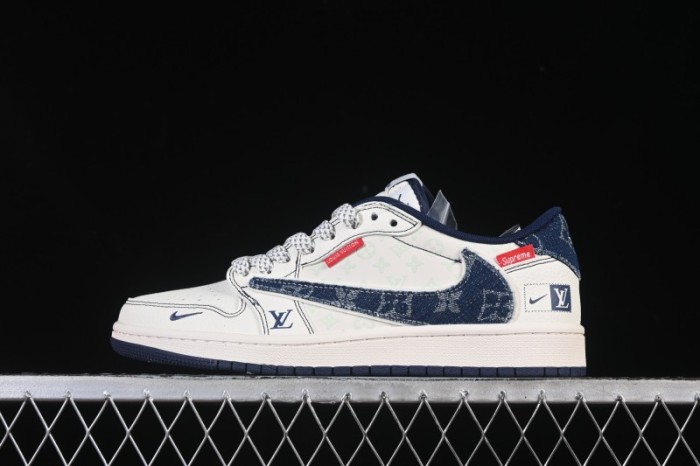 Nike Travis Scott x Fragment Design x Air Jordan 1 Low OG SP AJ1 Low Top Casual Sneakers - CX5050-Y16
