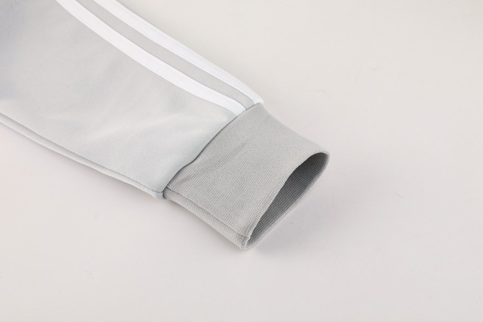 25/26 Real Madrid Grey Full Zipper Jacket + Long Pants