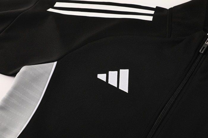 2025 Adidas Black Full Zipper Jacket + Long Pants