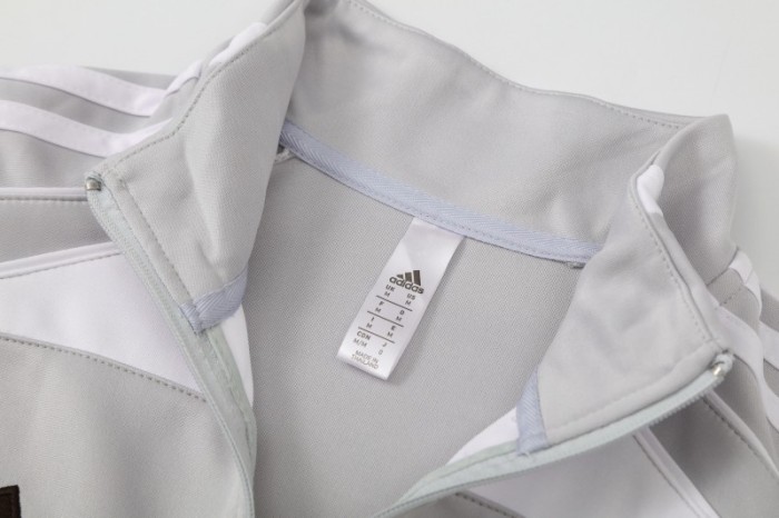 25/26 Real Madrid Grey Full Zipper Jacket + Long Pants