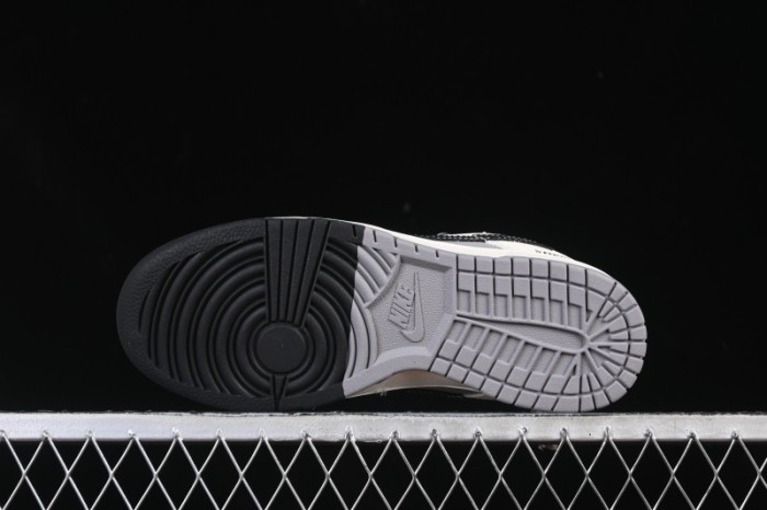 Nike SB Dunk Low Stone Island Collaboration Beige Grey Black Patchwork Anniversary Custom Low-Top Casual Skate Shoes - JP8028-041