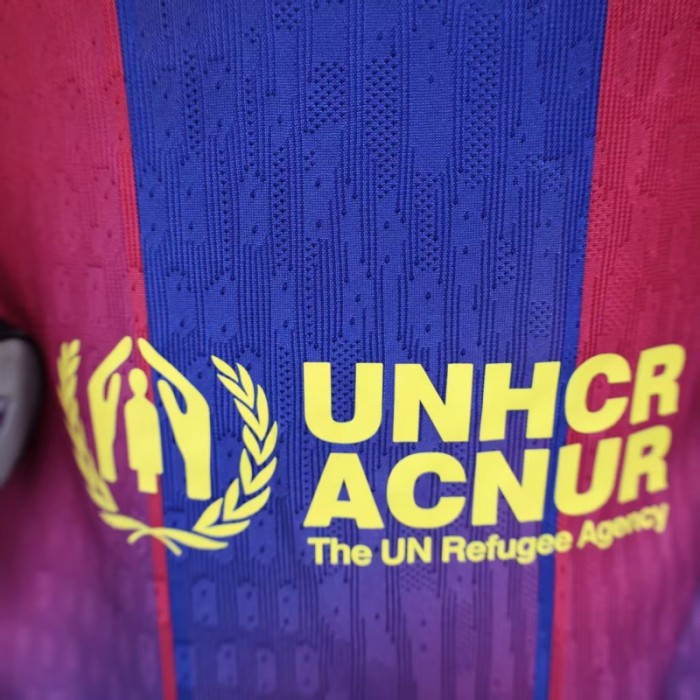 Player Version 25/26 Barcelona Home Jersey Without Sponsor