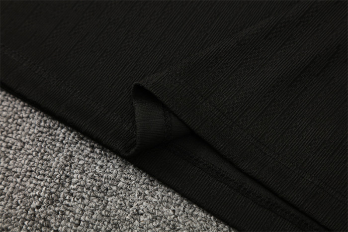 Player Version 25/26 France Black Half Zipper Jacket+Long Pants