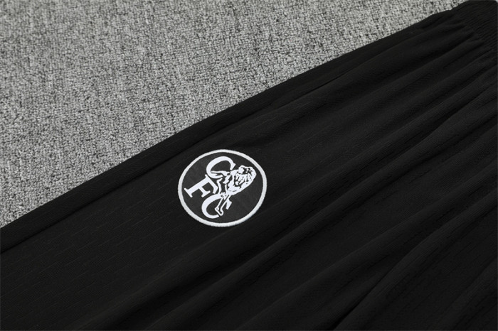 Player Version 25/26 Chelsea Color Blue T90 Half Zipper Jacket+Long Pants