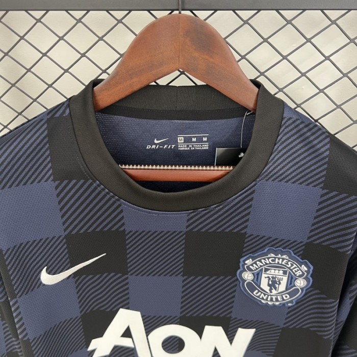 13/14 Retro Manchester United Long Sleeve Black Jersey