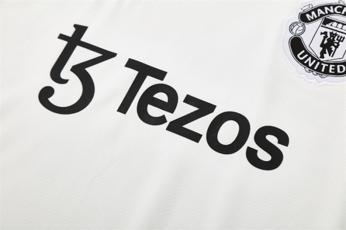 25/26 Manchester United White Purple Short Sleeve+Soccer Shorts