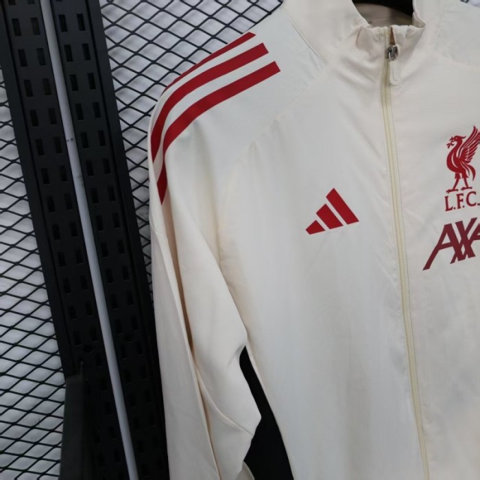 25/26 Liverpool White Windbreaker (with Inner Lining)