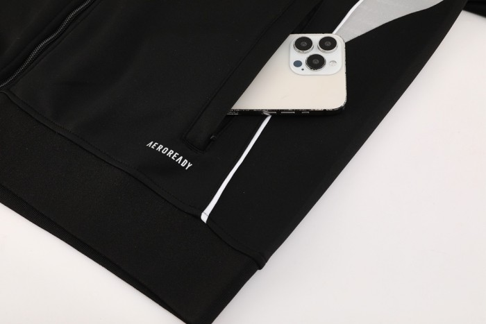 2025 Adidas Black Full Zipper Jacket + Long Pants