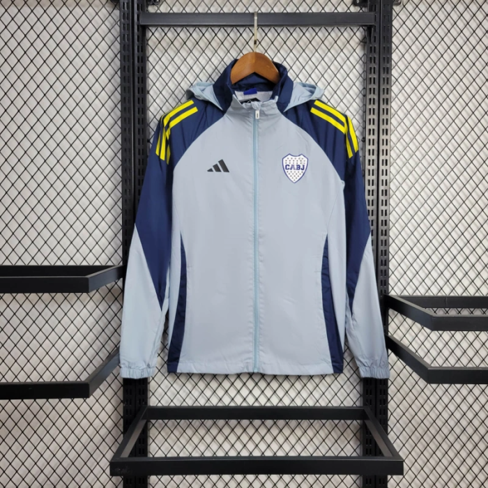 25/26 Boca Juniors Jacket Light Blue Windbreaker